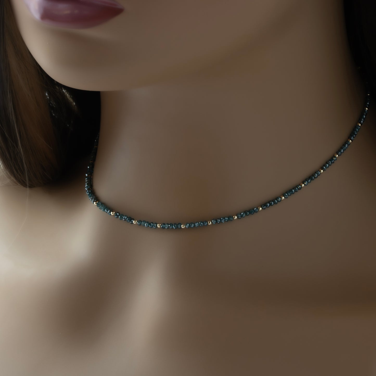 Blue Diamond Collar Necklace