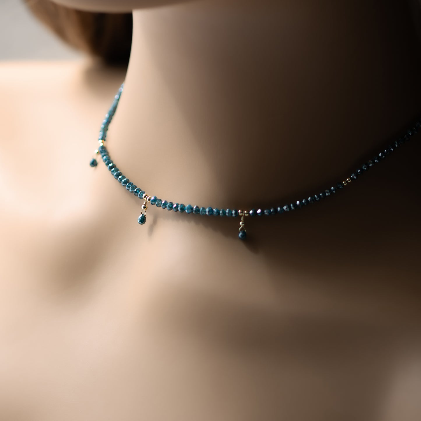 Blue Diamond Choker Necklace
