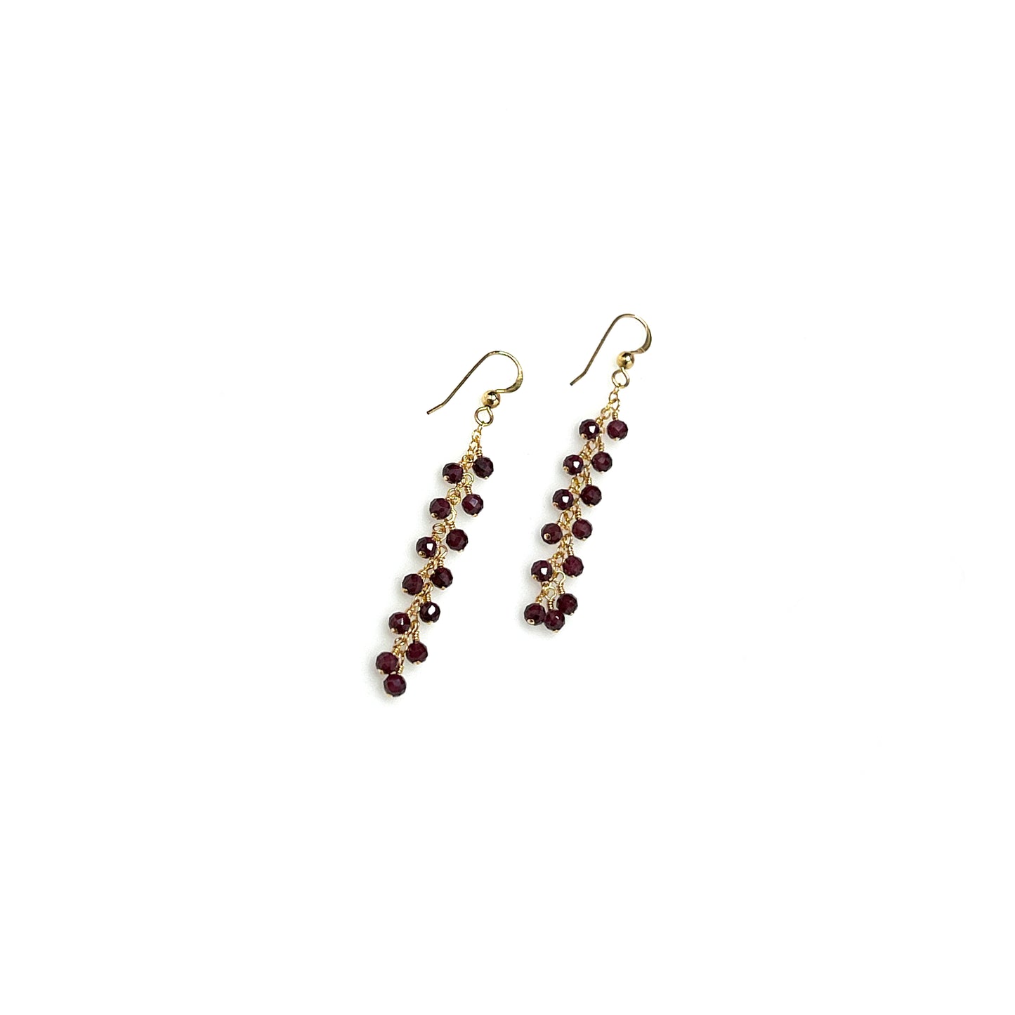 Garnet Cascade Earrings