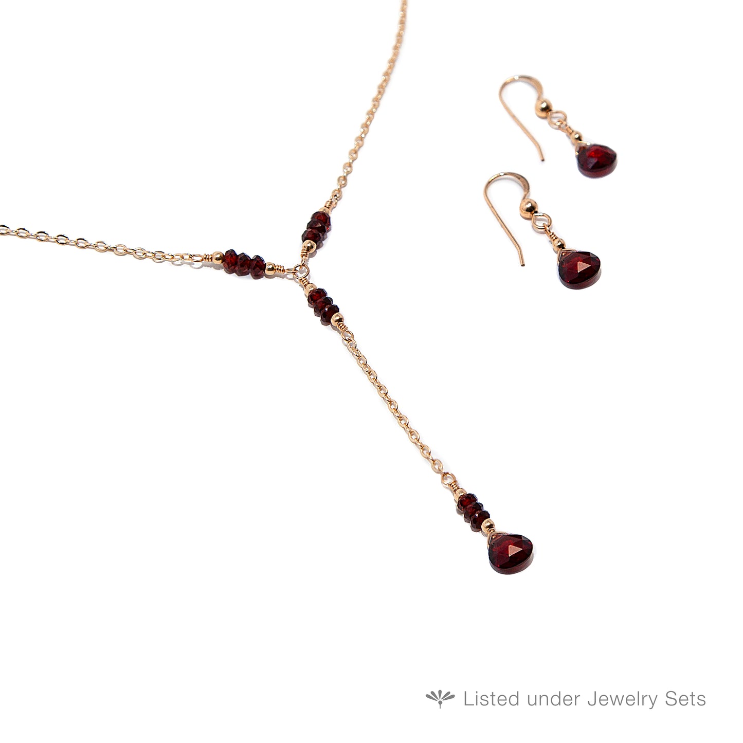 Garnet Drop Earrings