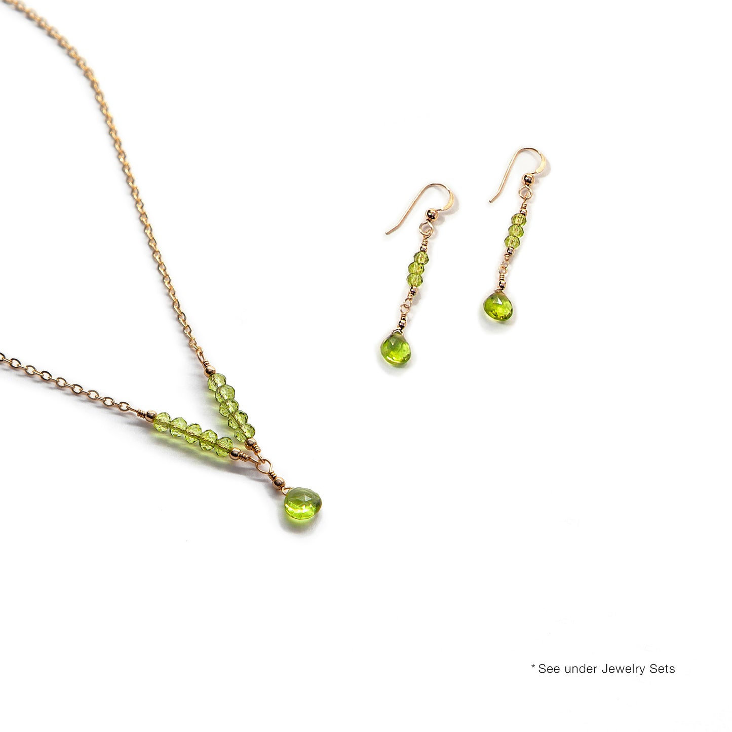 Peridot Pendant Statement Necklace