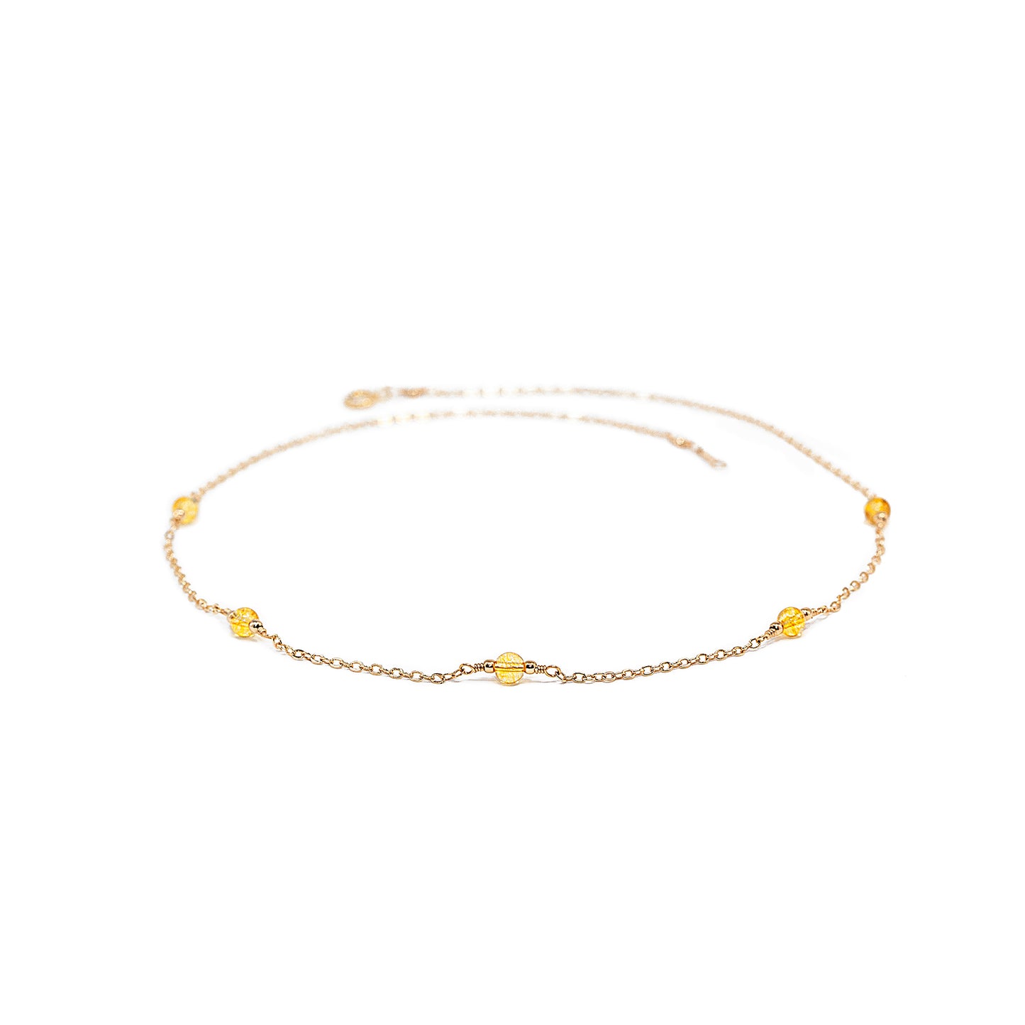 Citrine Station Necklace