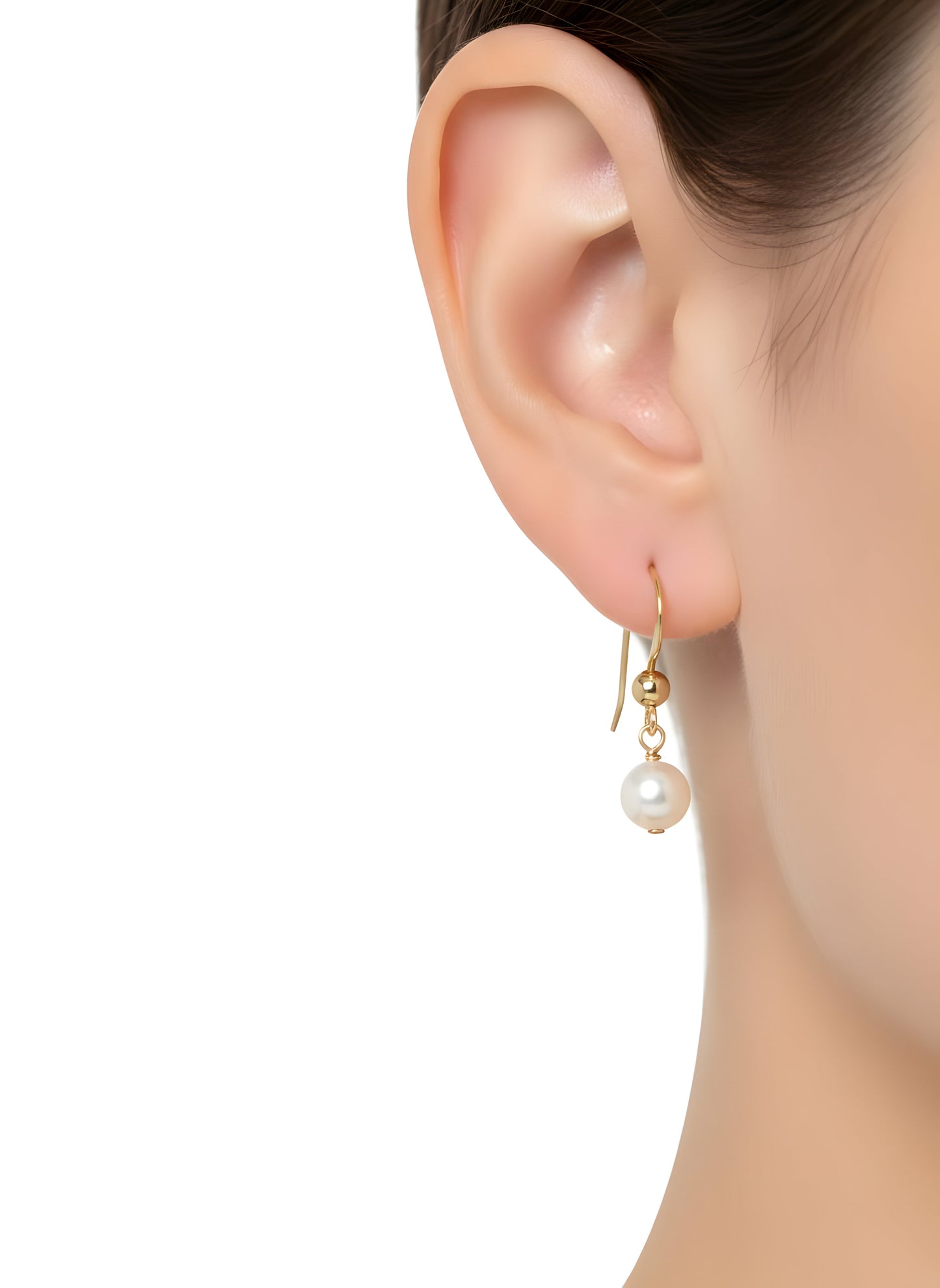 Minimalist Classic Japanese Akoya Pearl Drop Earrings