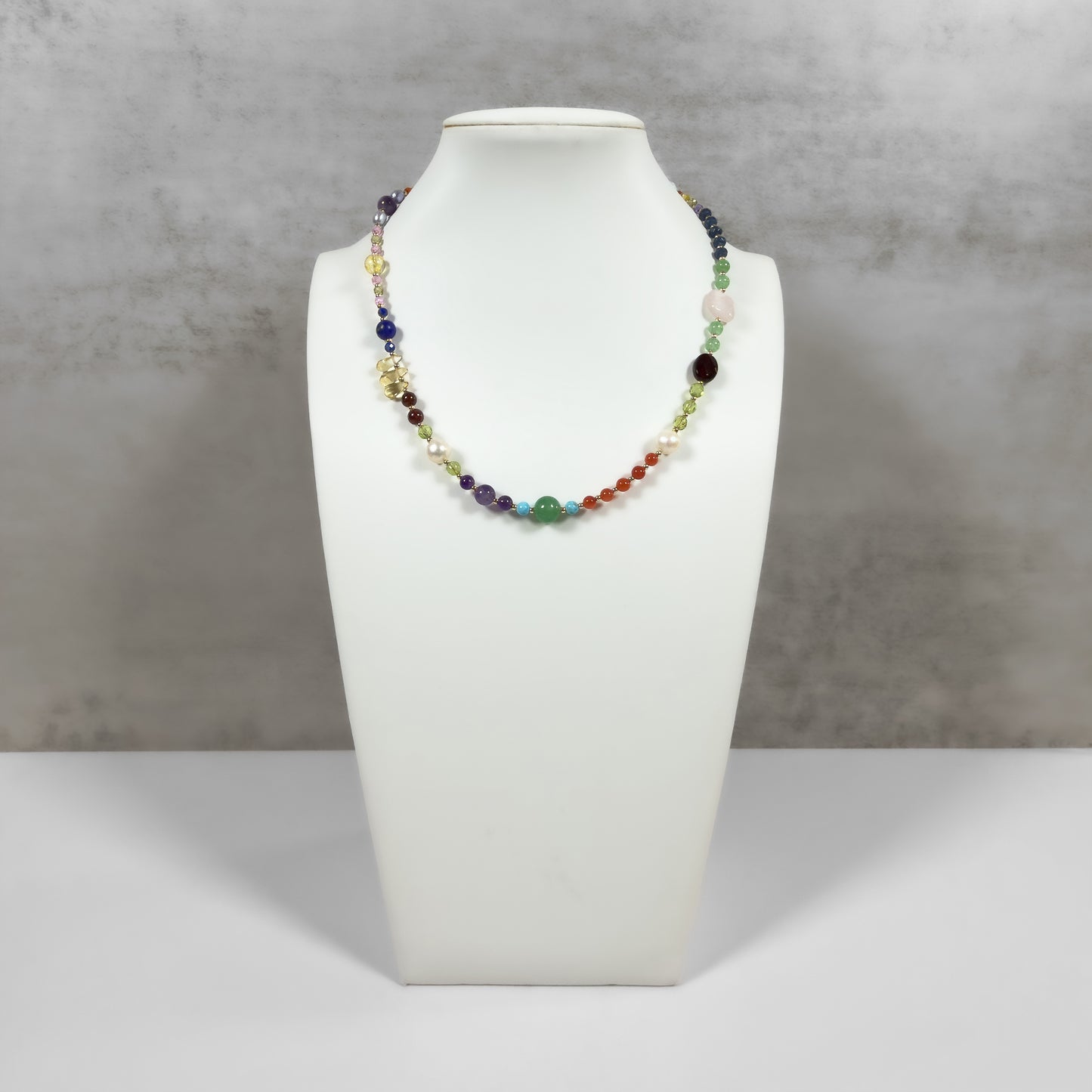 Multi Gemstone Beaded Necklace