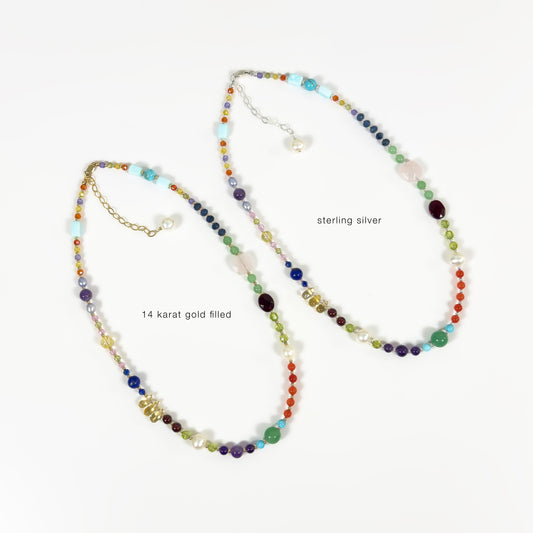 Multi Gemstone Beaded Necklace