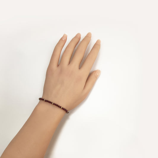 Garnet Beaded Bracelet