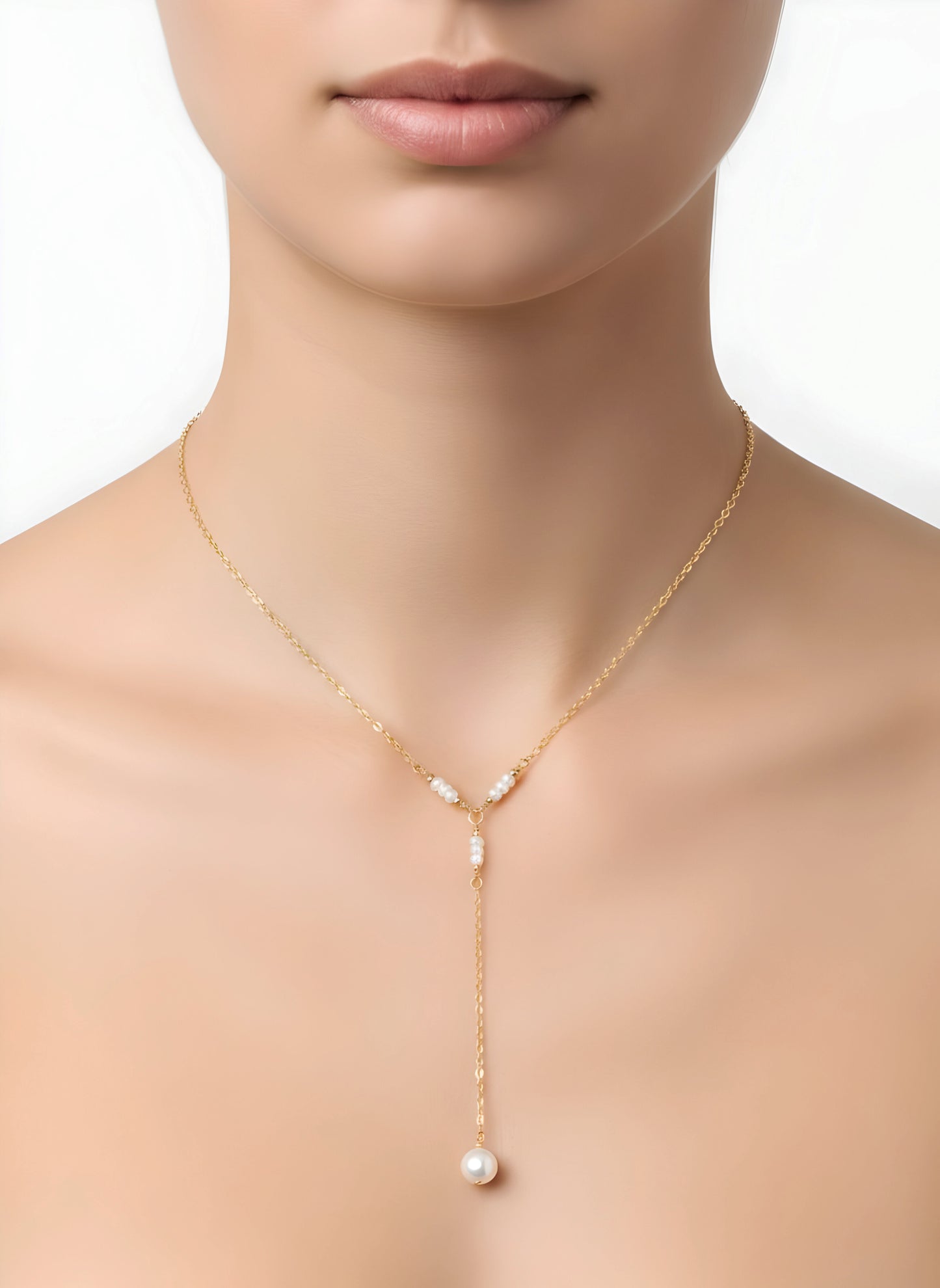 Akoya Pearl Lariat Necklace