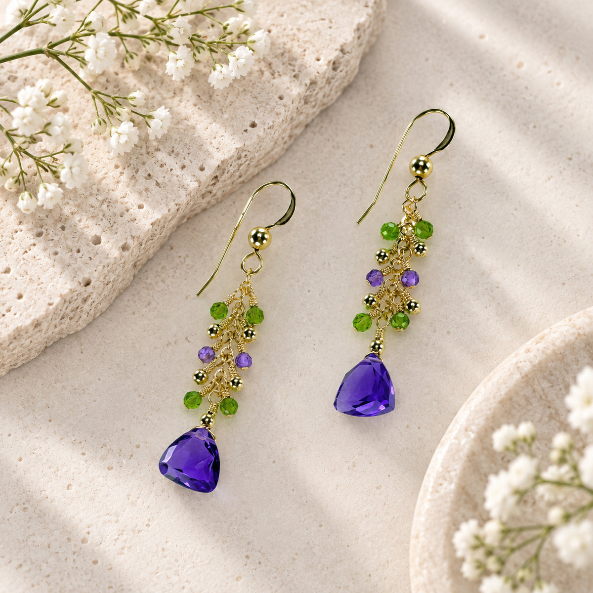 Amethyst Drop Earrings