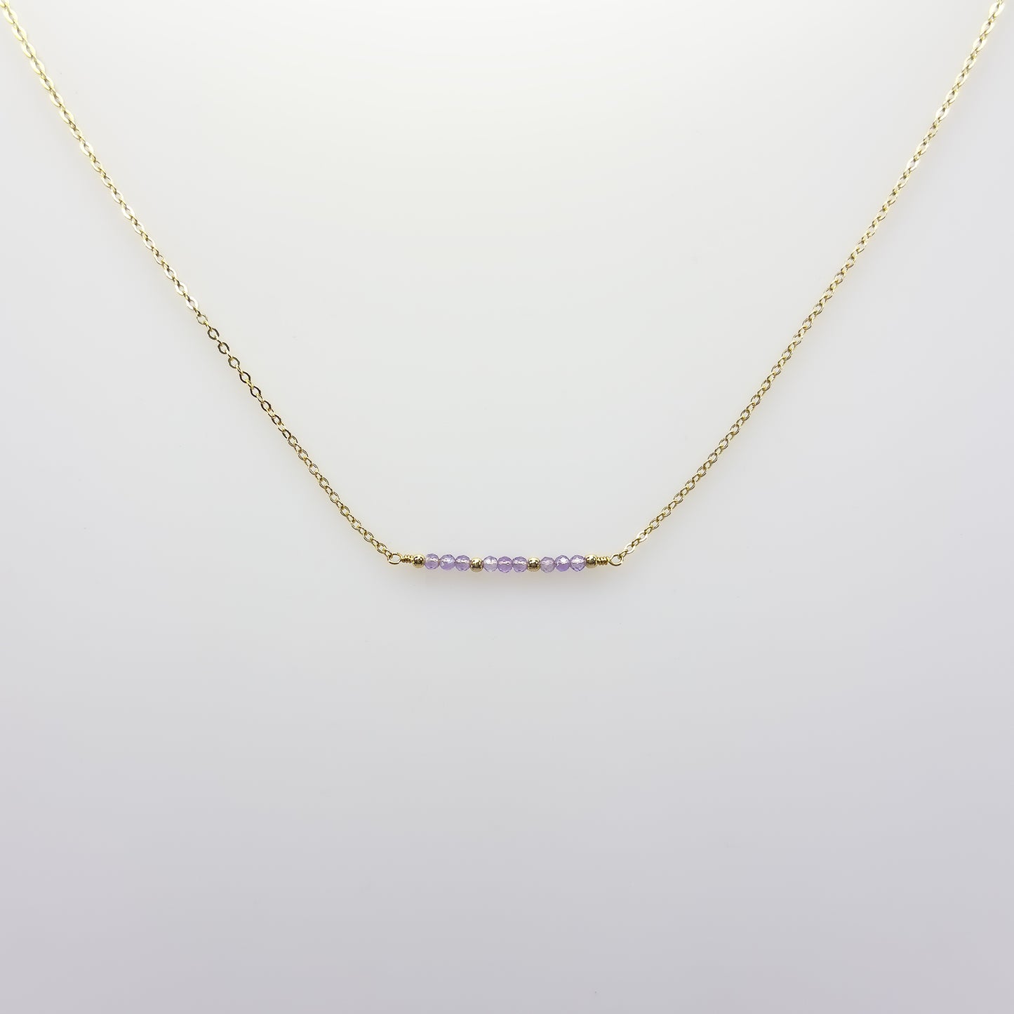 Lavender Amethyst Bar Necklace