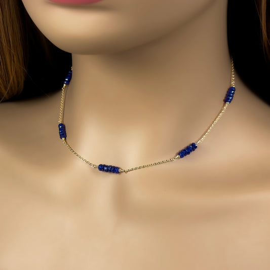 Sapphire Station Necklace