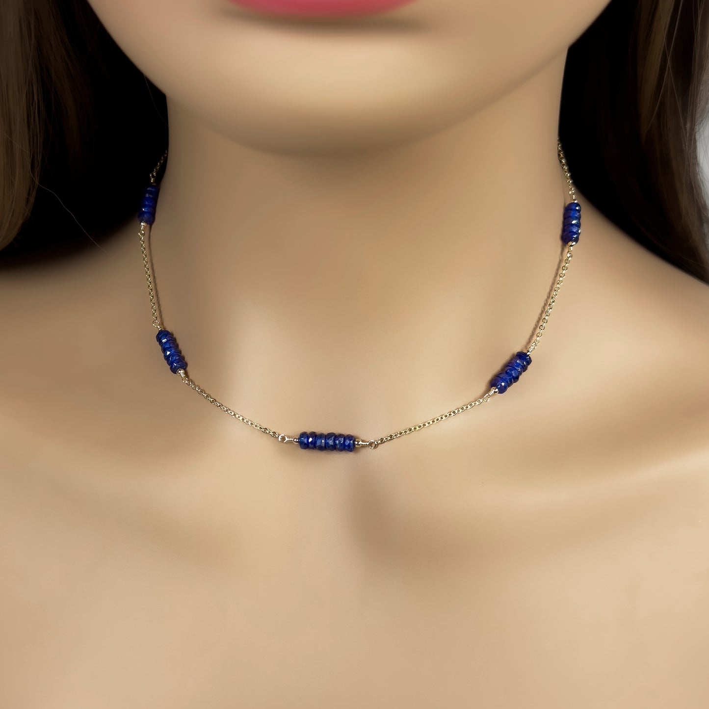 Sapphire Station Necklace