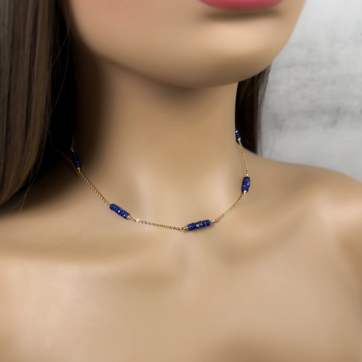 Sapphire Station Necklace