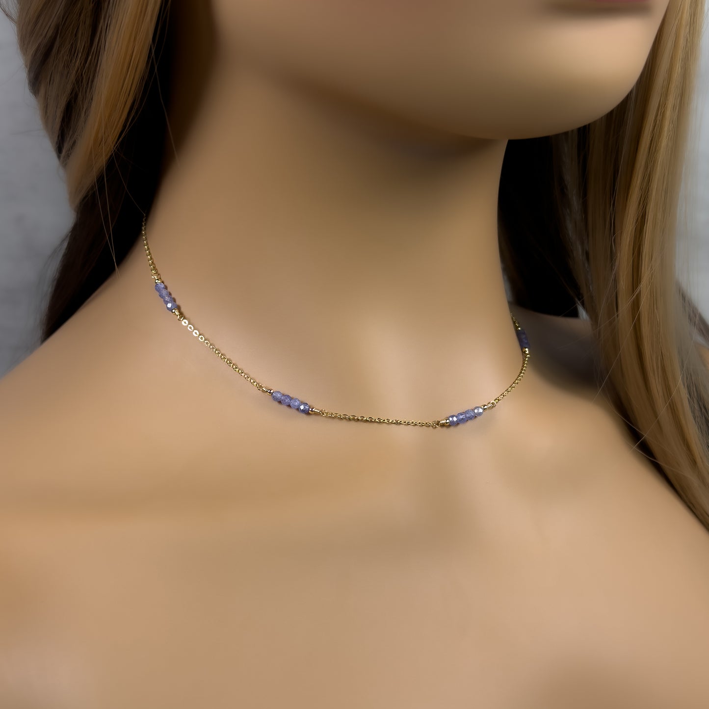 Tanzanite Station Necklace [03]