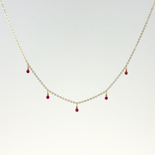 Ruby Dewdrops Neckace