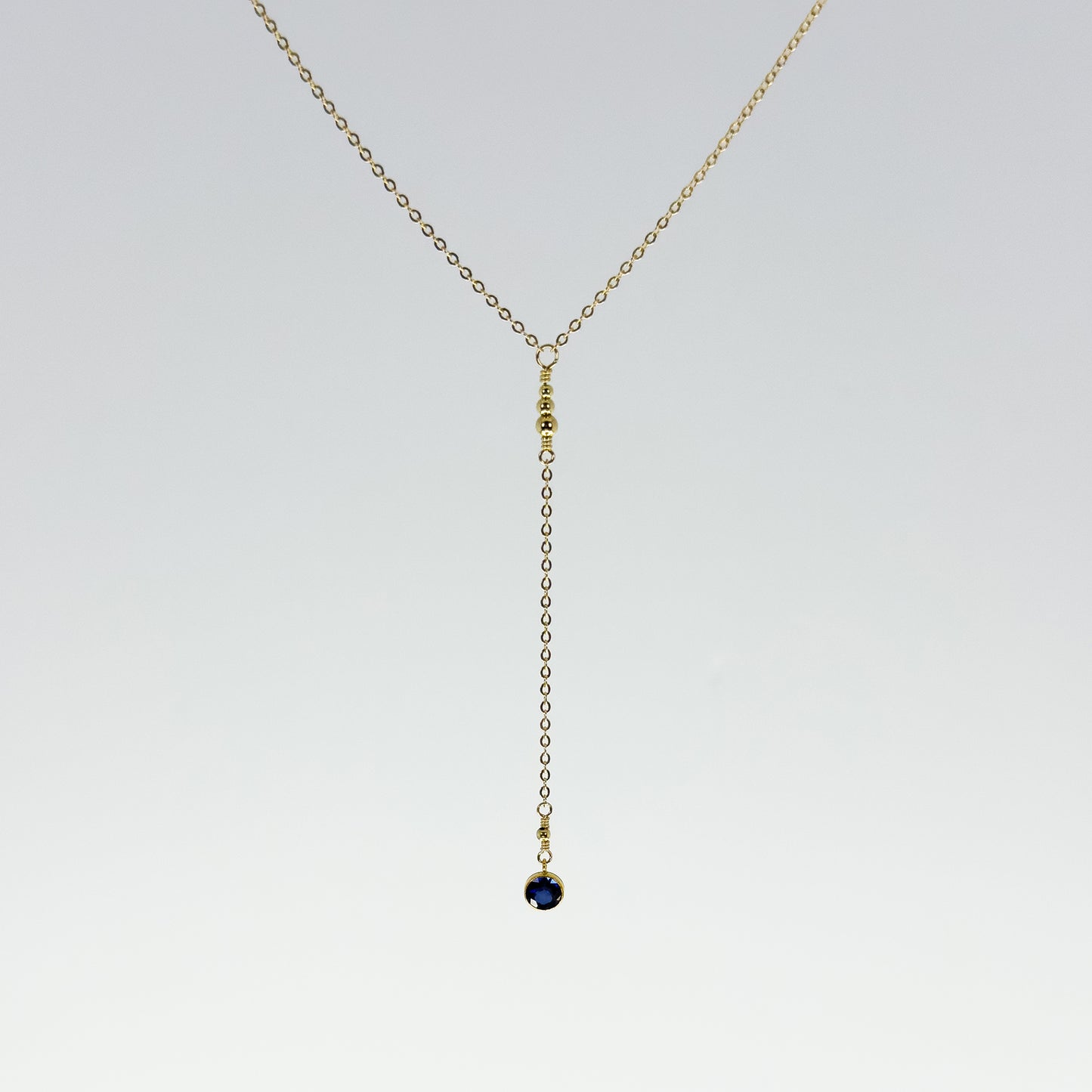 Sapphire Lariat Necklace