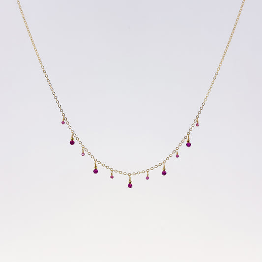 Rhodolite Dewdrops Necklace