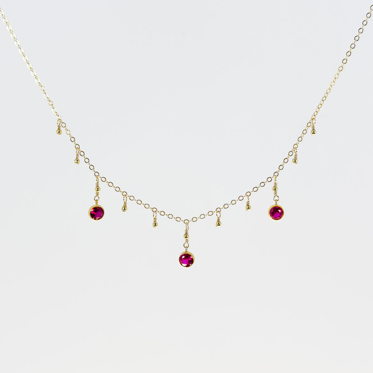 Ruby Charms Necklace