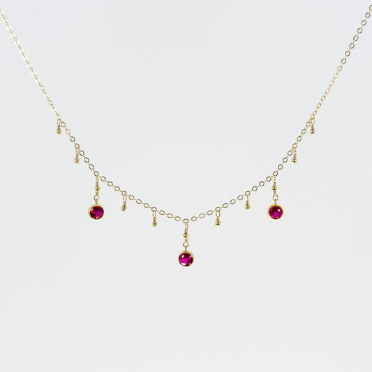 Ruby Charms Necklace