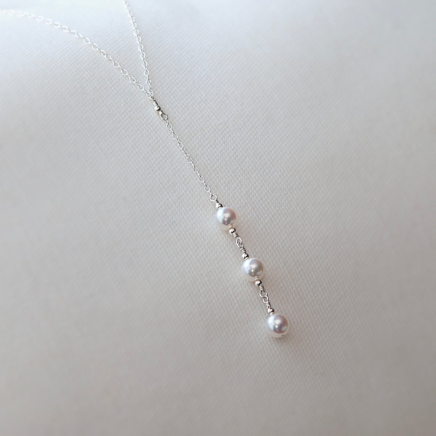 Akoya Pearl Lariat Necklace