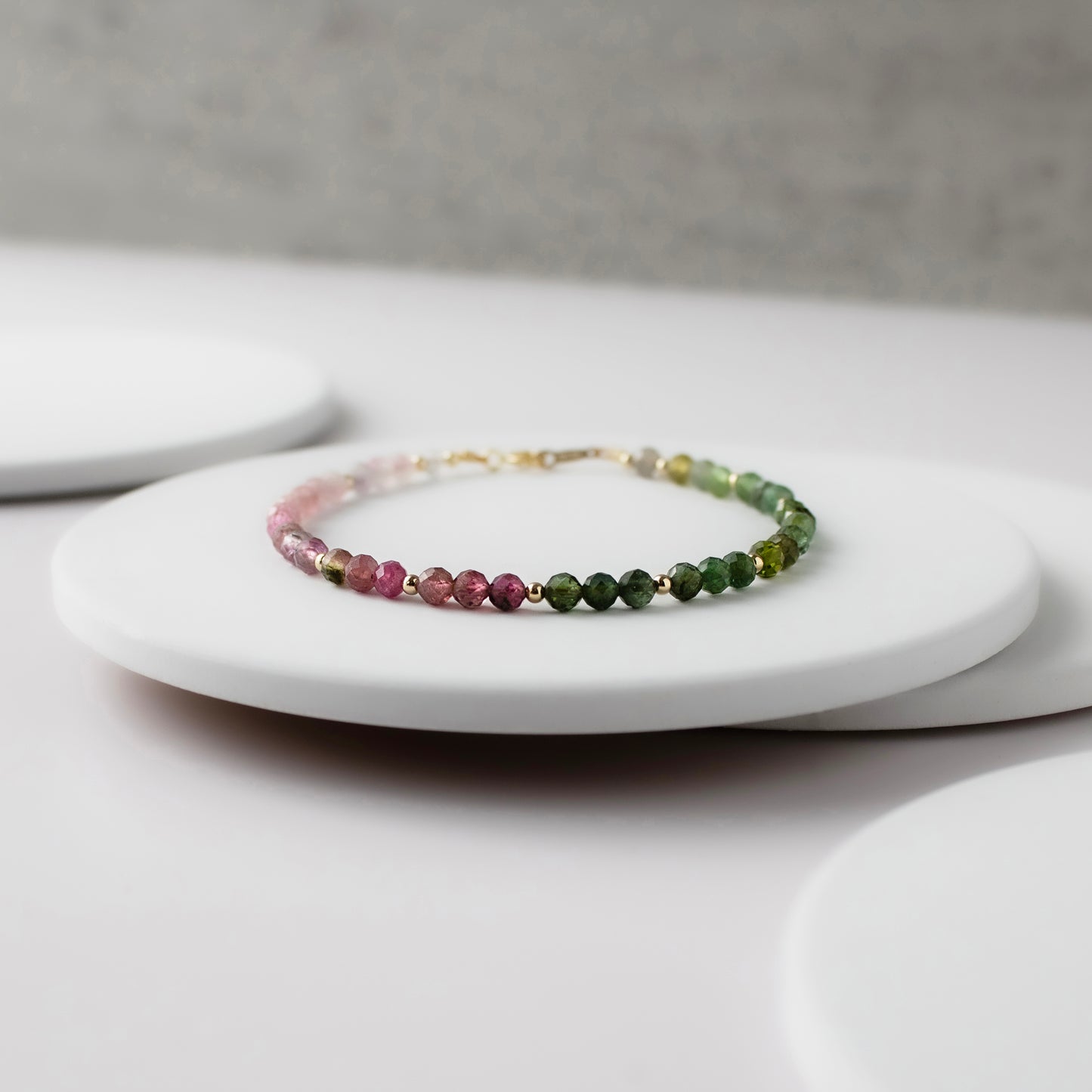 Pink and Green Tourmaline Bracelet