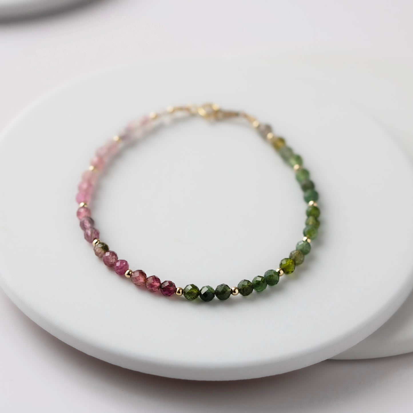 Pink and Green Tourmaline Bracelet