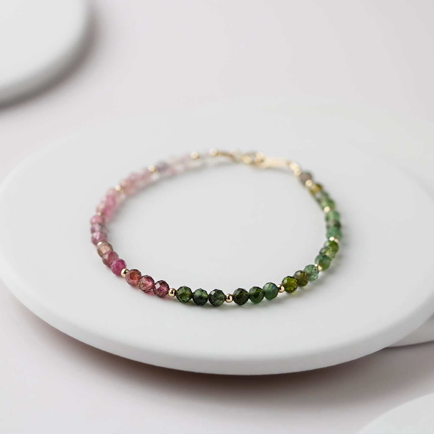 Pink and Green Tourmaline Bracelet