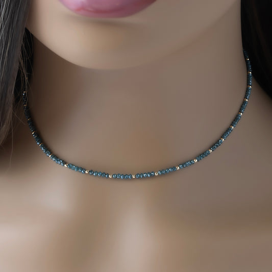 Blue Diamond Collar Necklace