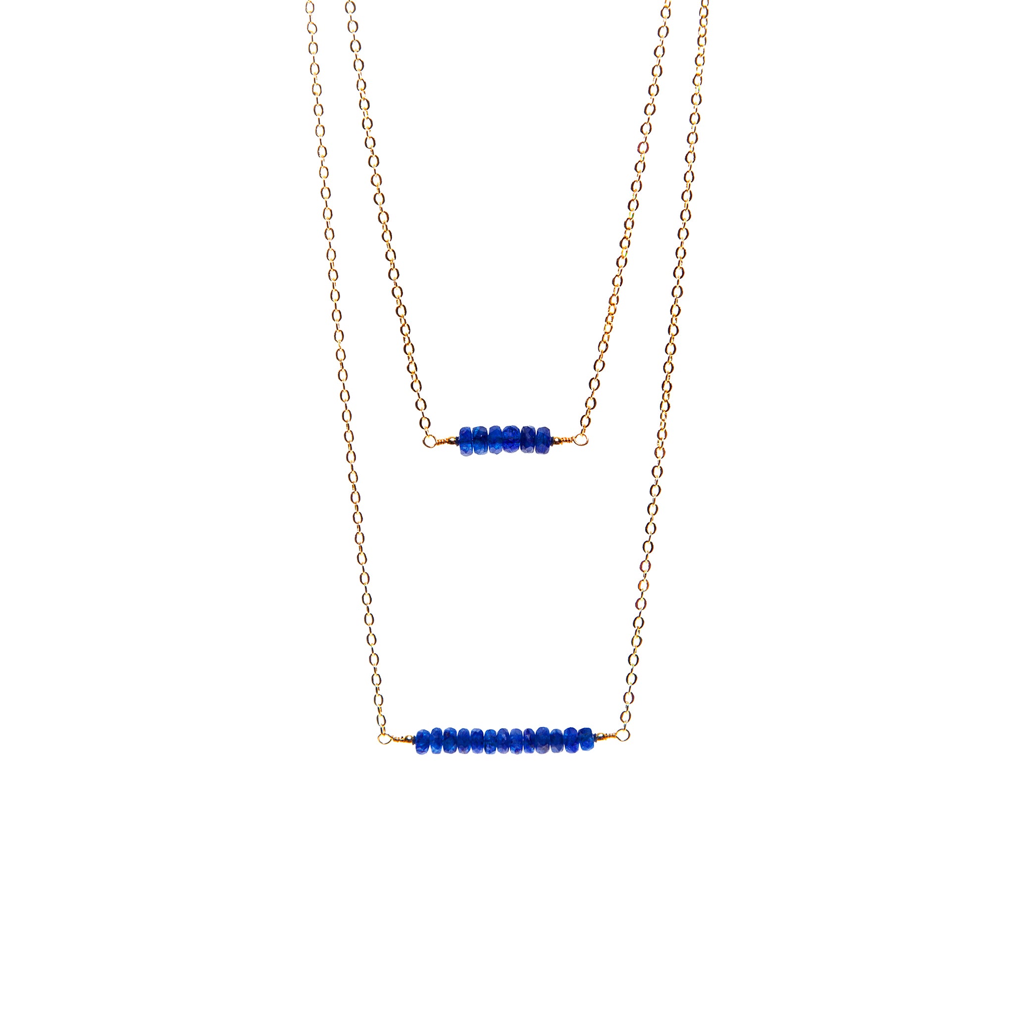 Sapphire bar sale necklace