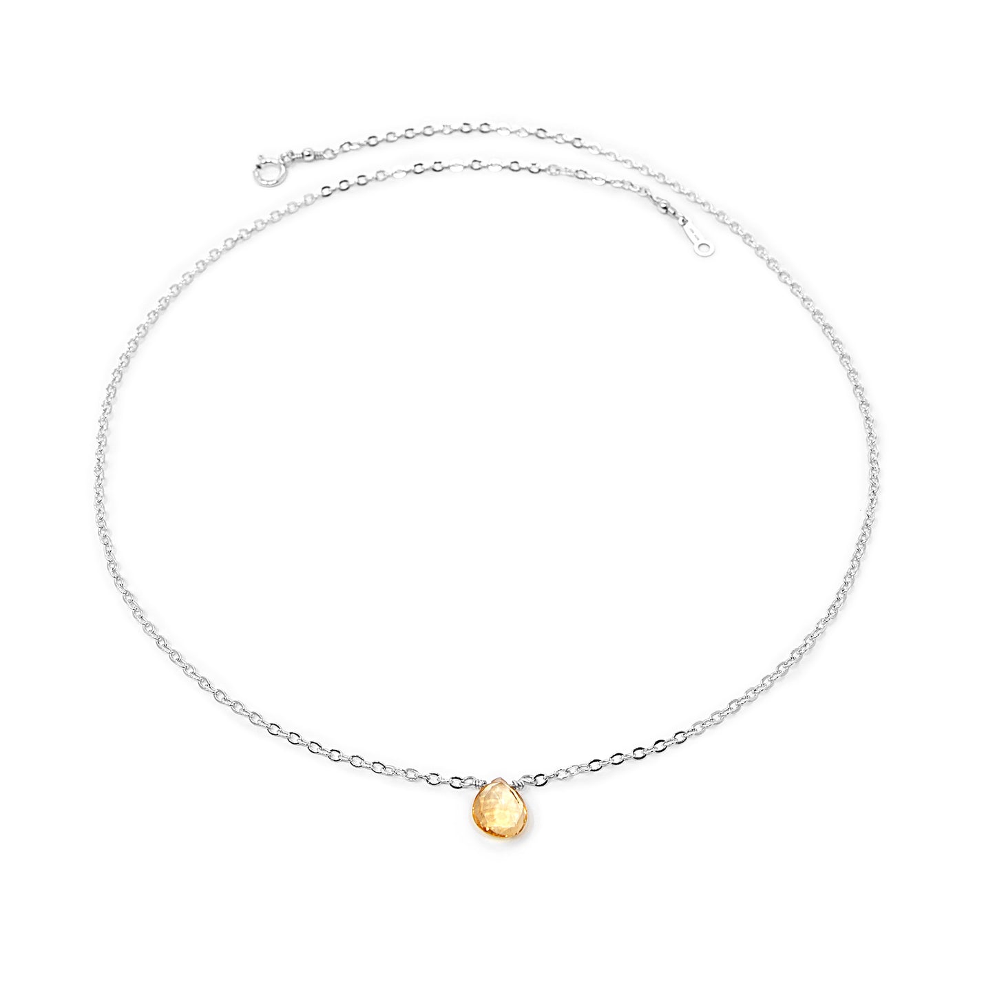 Citrine Teardrop Necklace