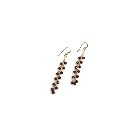 Garnet Cascade Earrings