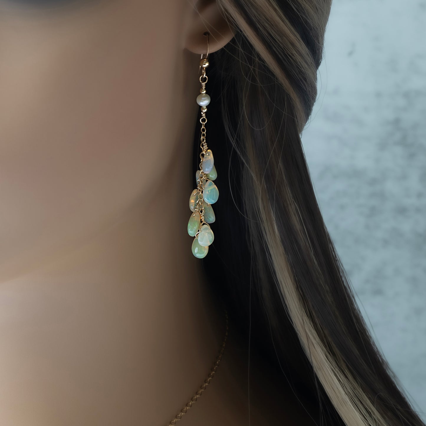 Opal Cascade Earrings