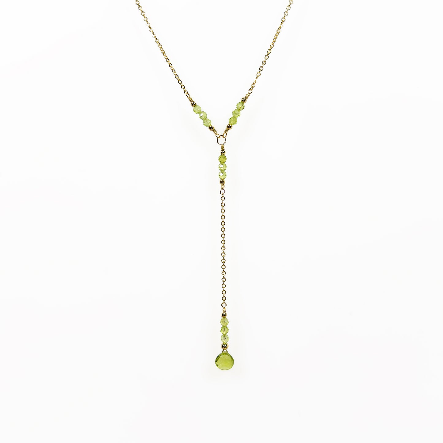 Peridot Lariat Necklace [03]