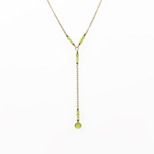 Peridot Lariat Necklace [03]