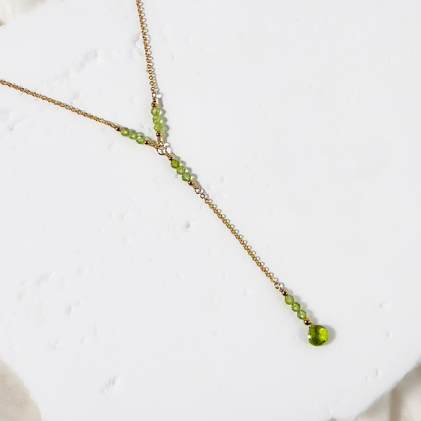 Peridot Lariat Necklace [03]