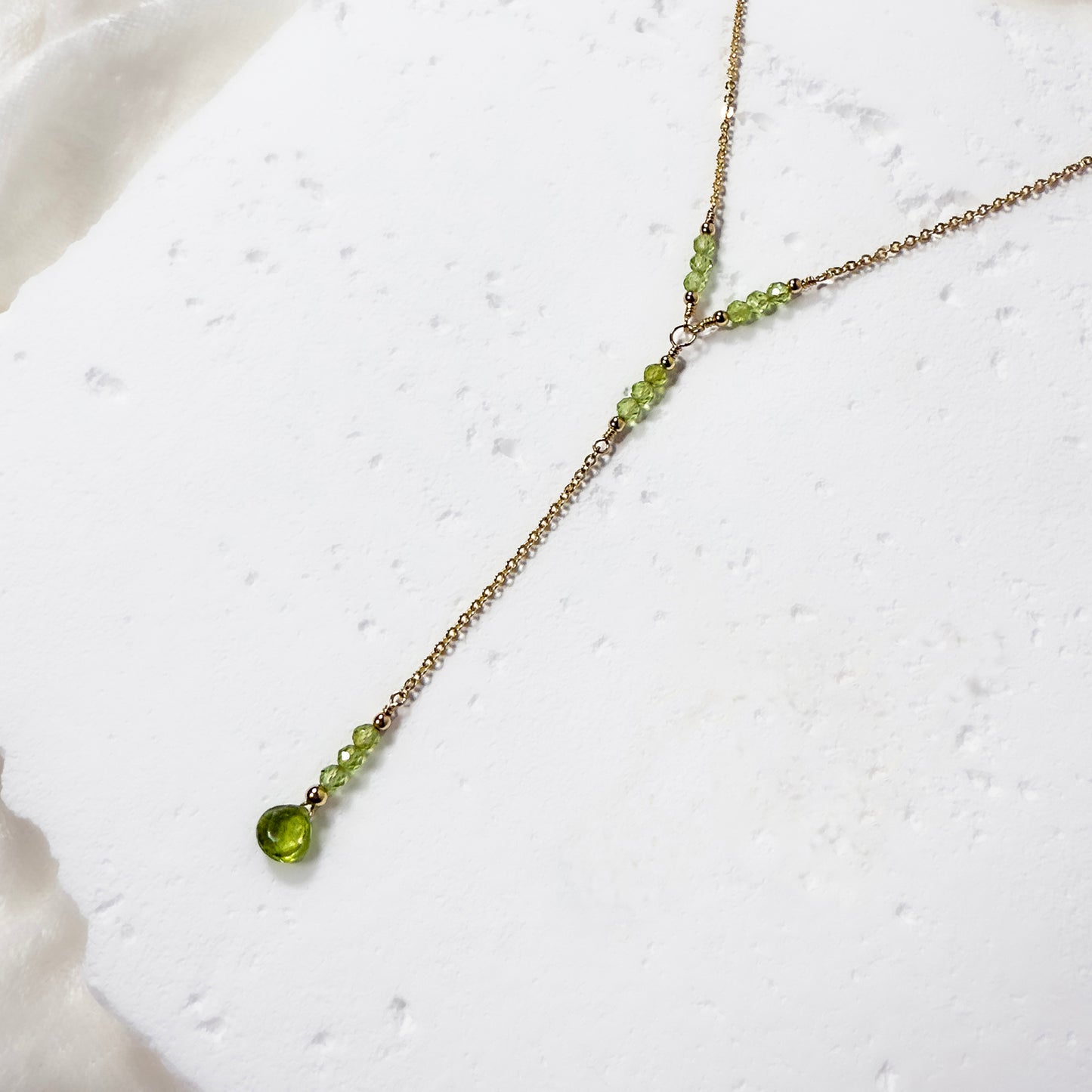 Peridot Lariat Necklace [03]