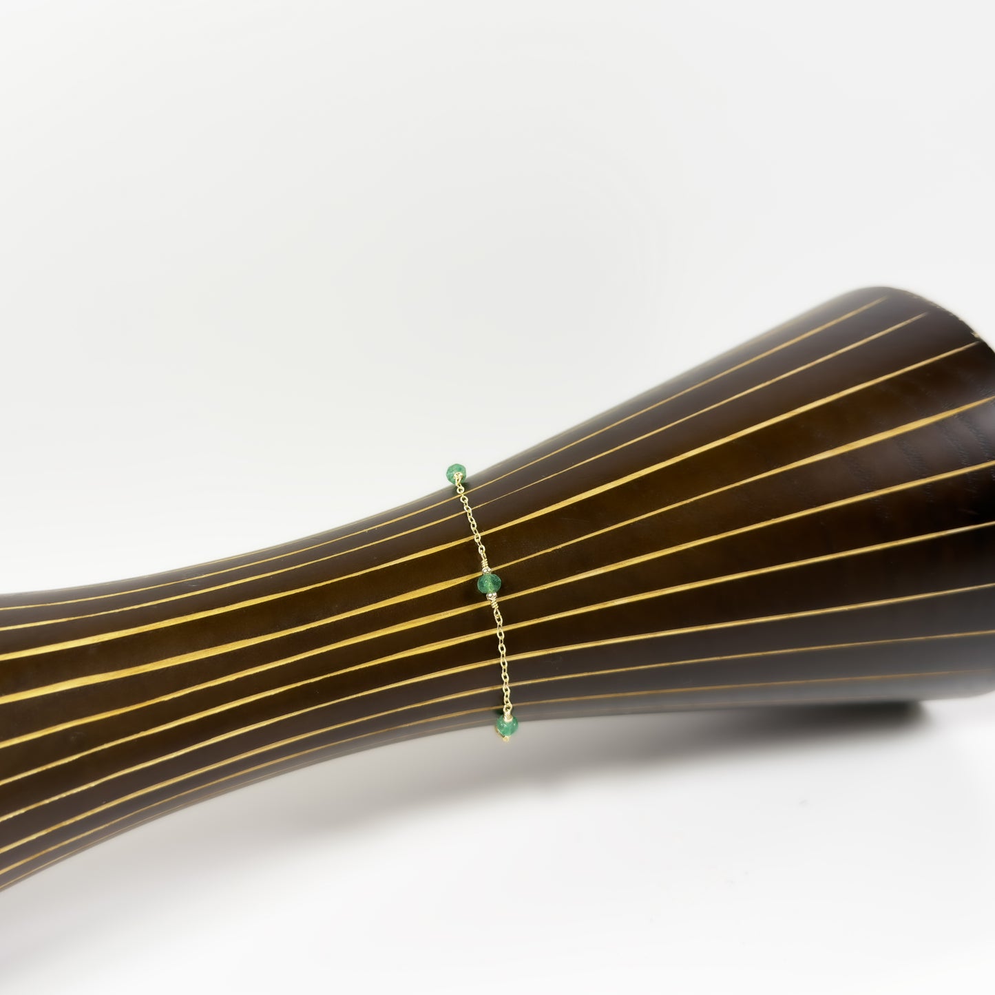 Emerald Satellite Bracelet (14k gold)