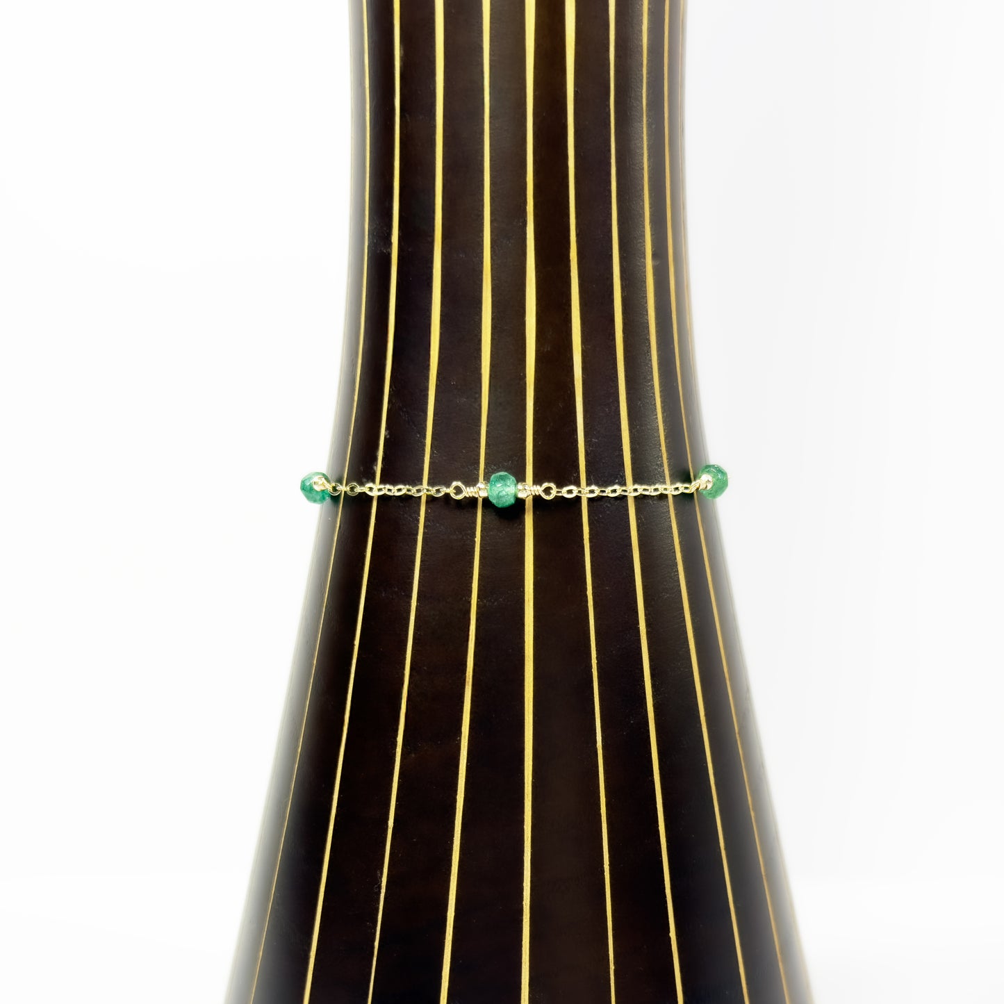 Emerald Satellite Bracelet (14k gold)