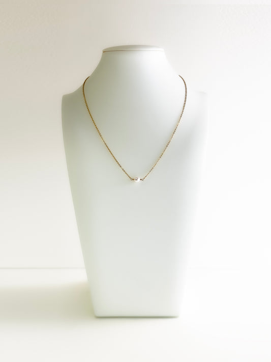 Minimalist Japanese Akoya Pearl Necklace