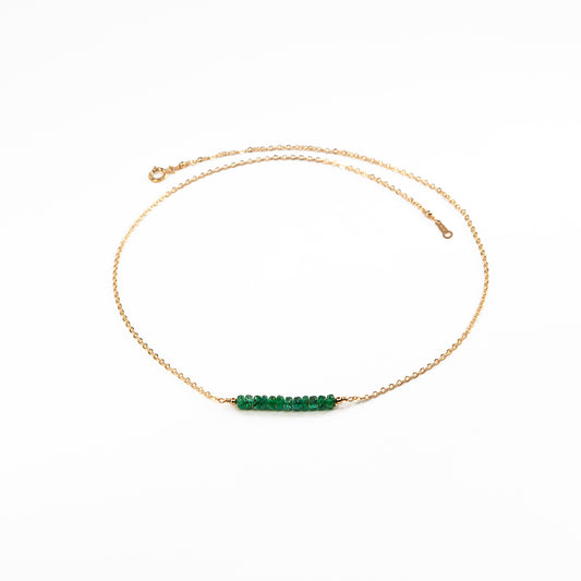 Emerald Bar Necklace