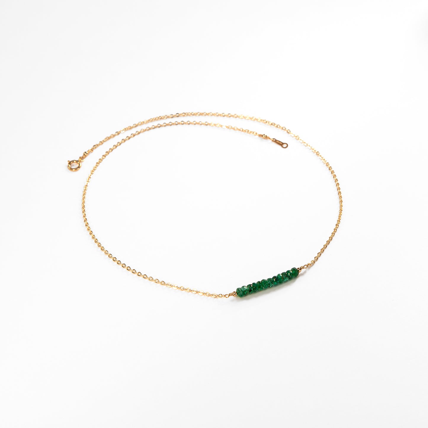 Emerald Bar Necklace