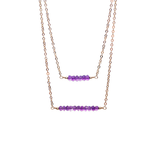 Amethyst Bar Necklace