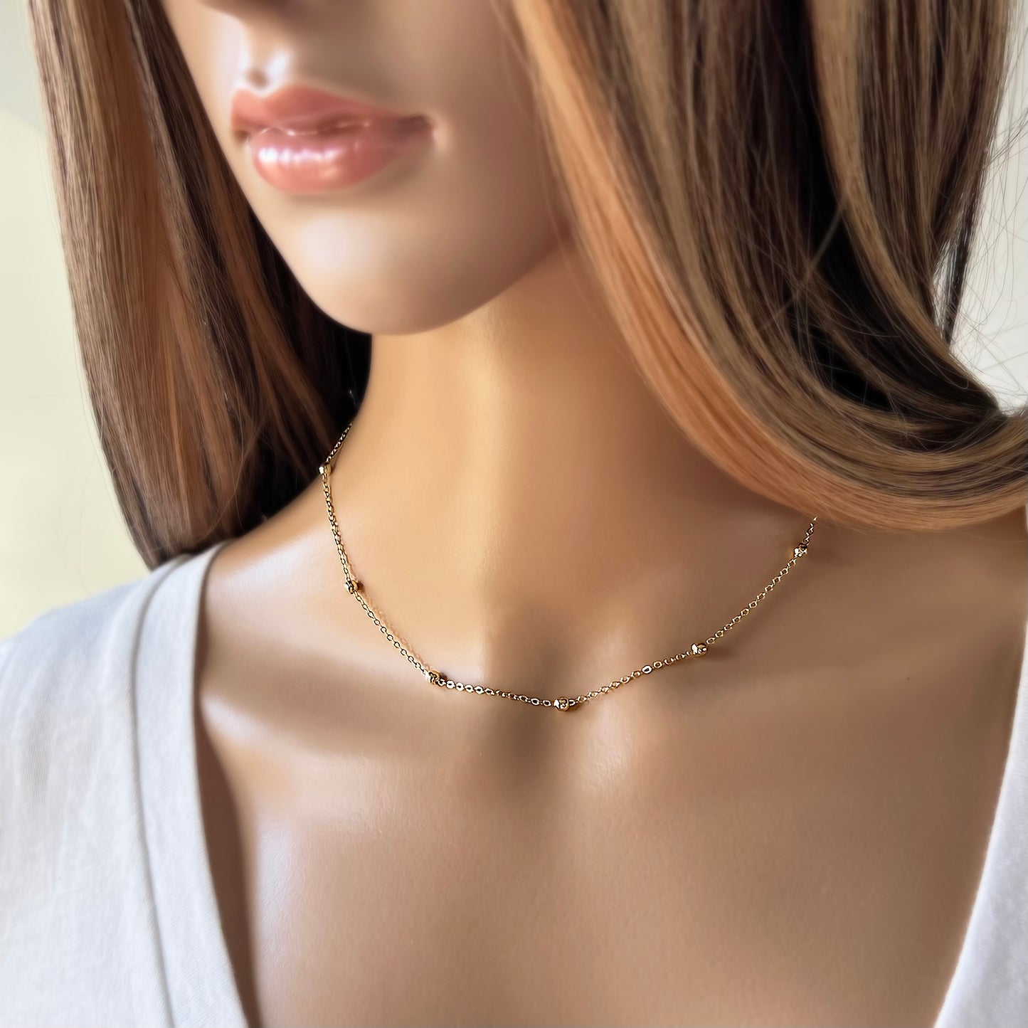 Gold Station Necklace