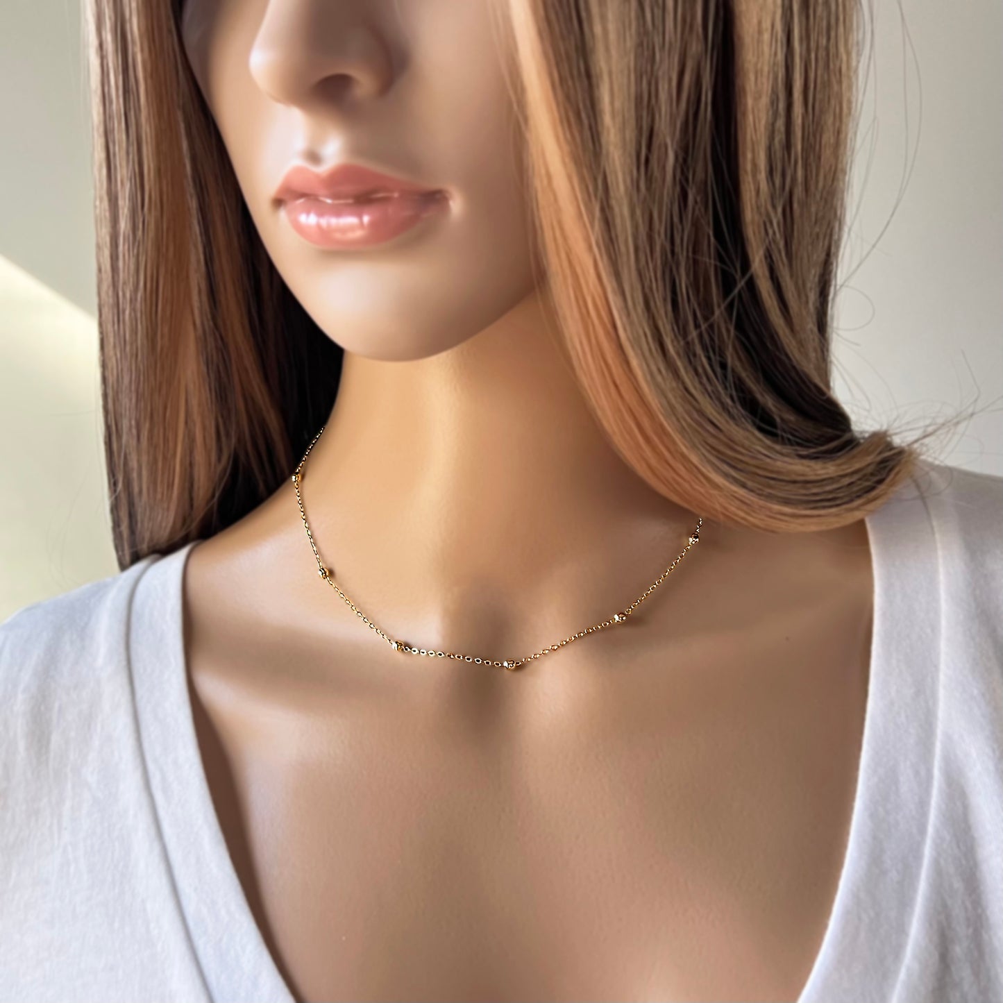 Gold Station Necklace