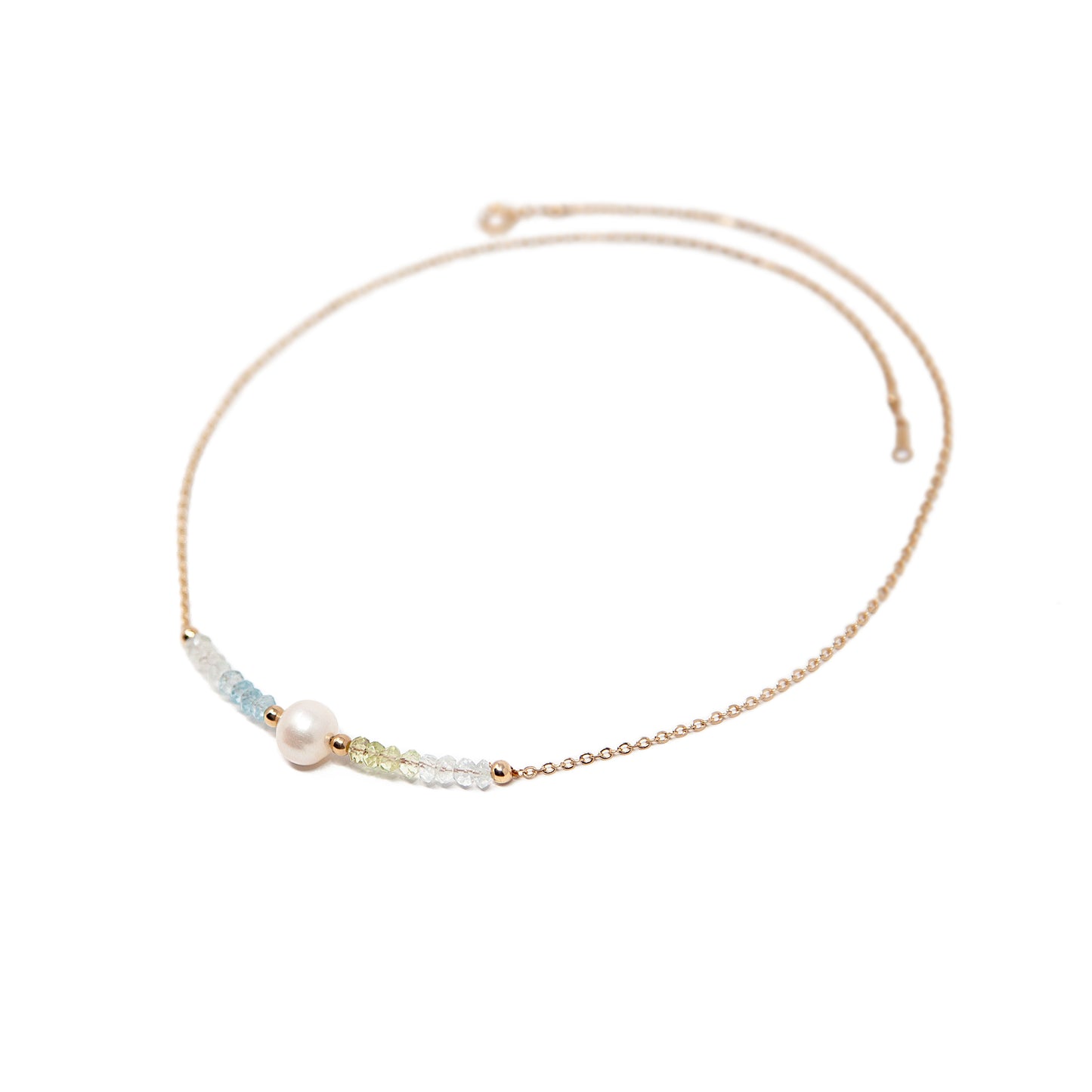 Aquamarine and Pearl Necklace