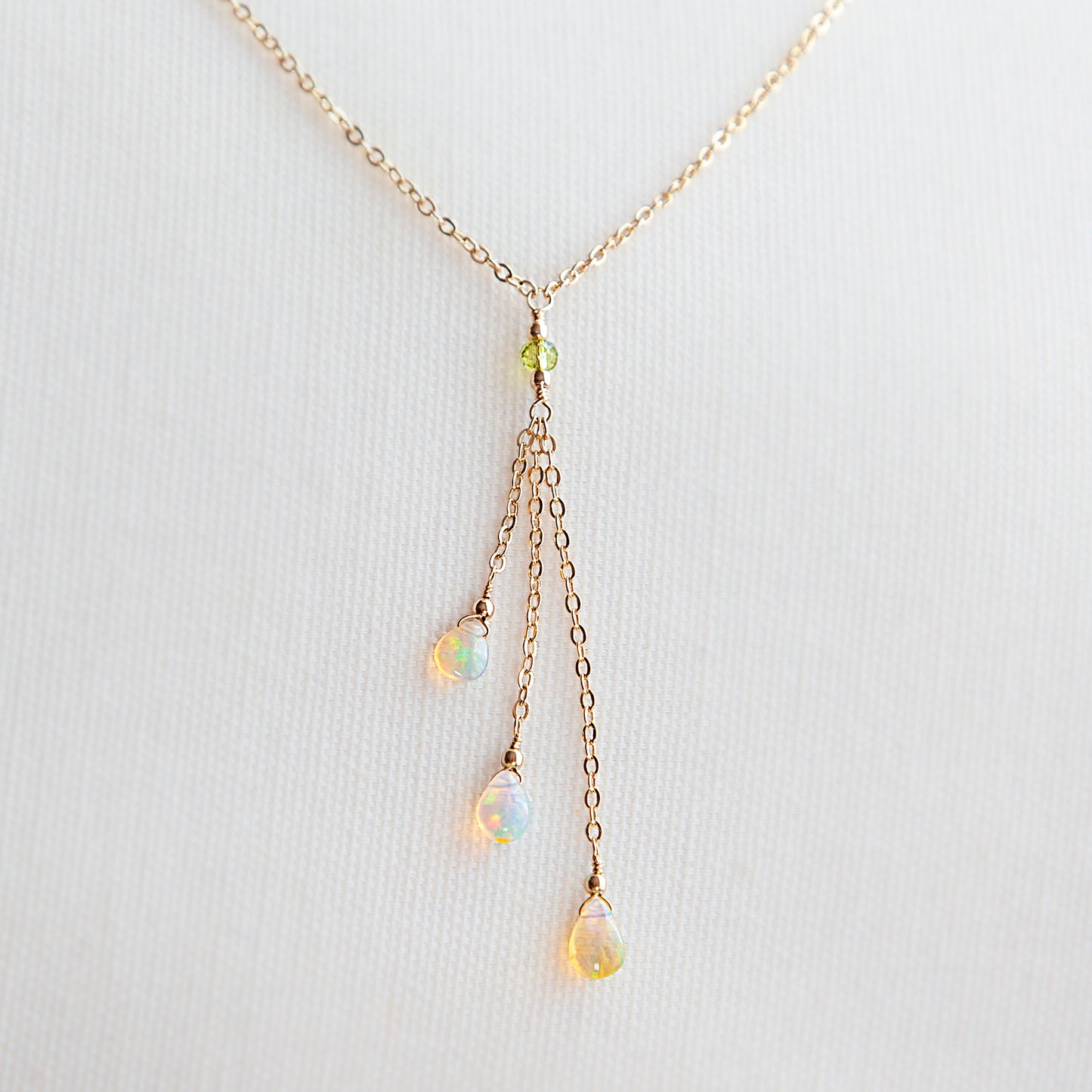 Opal Lariat Necklace