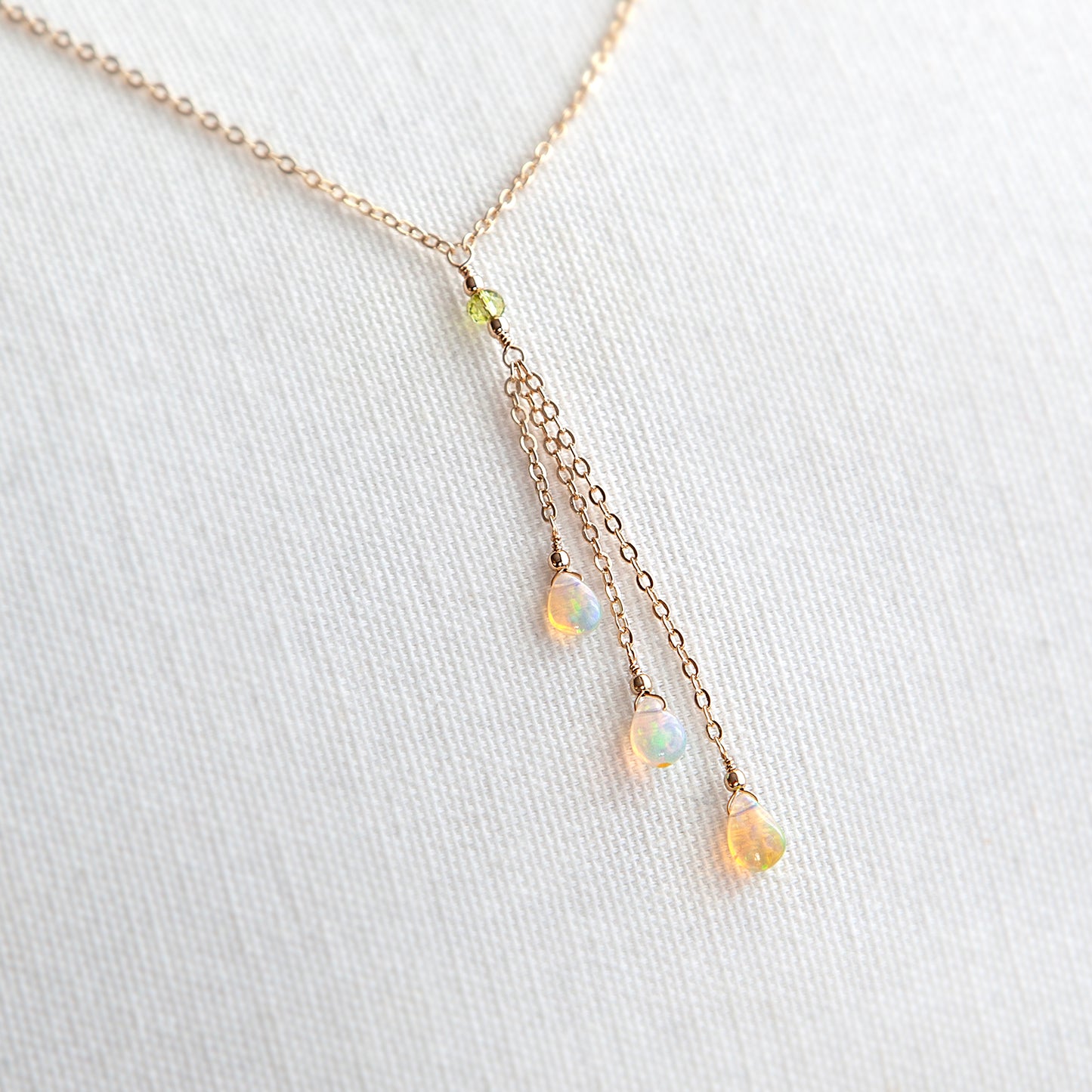 Opal Lariat Necklace