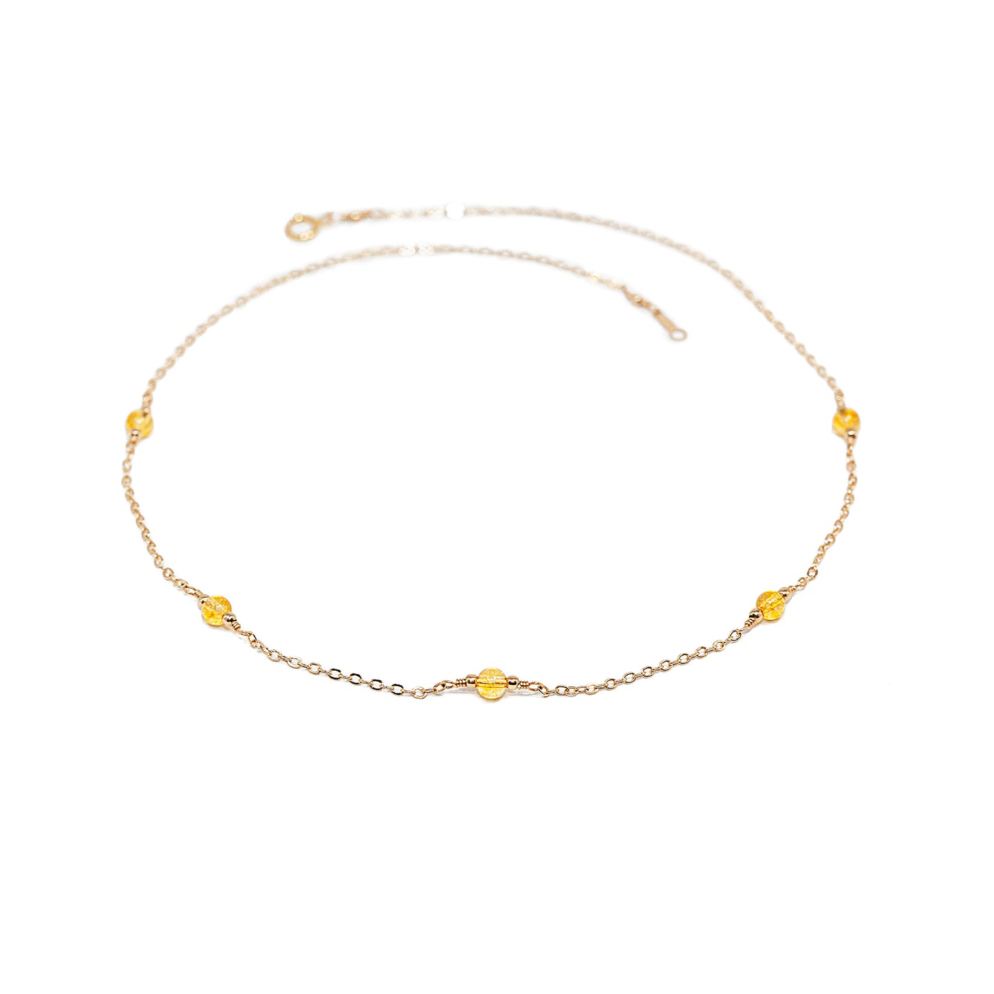 Citrine Station Necklace