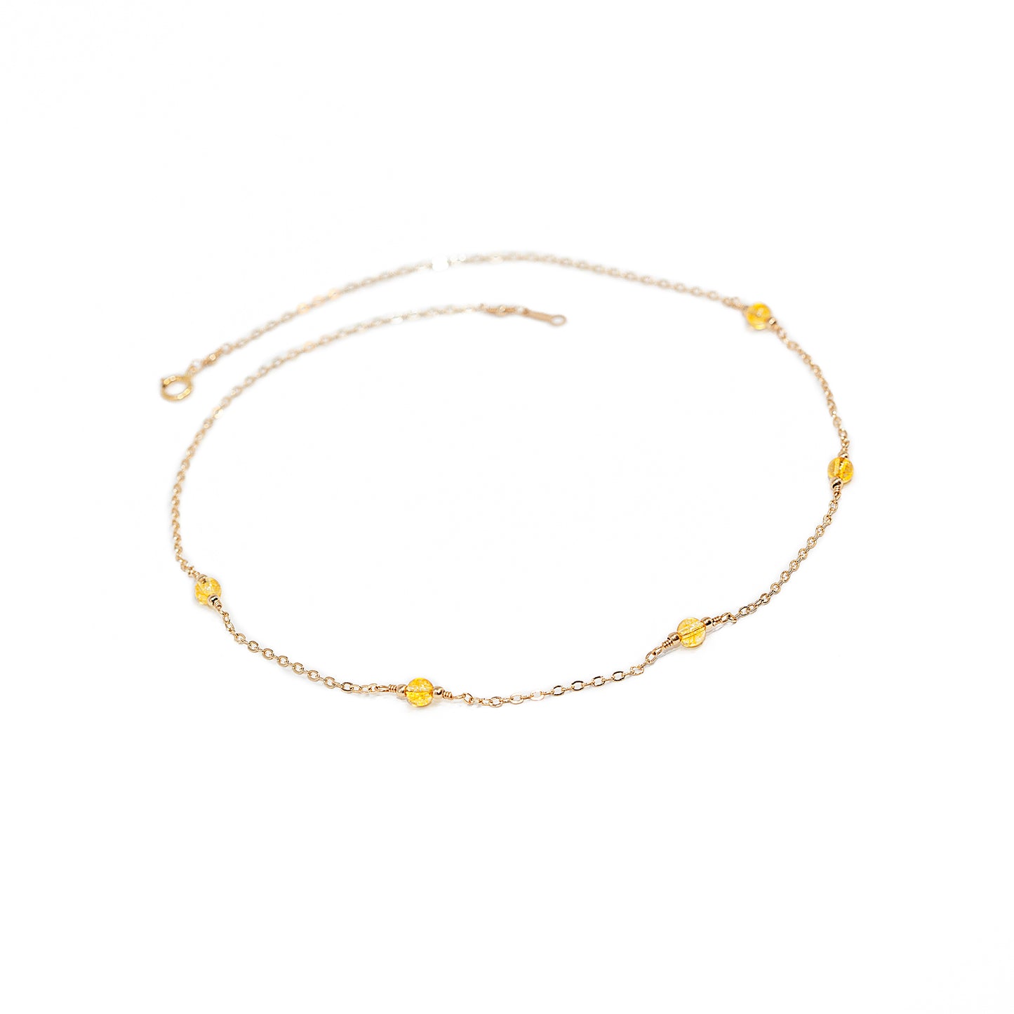 Citrine Station Necklace