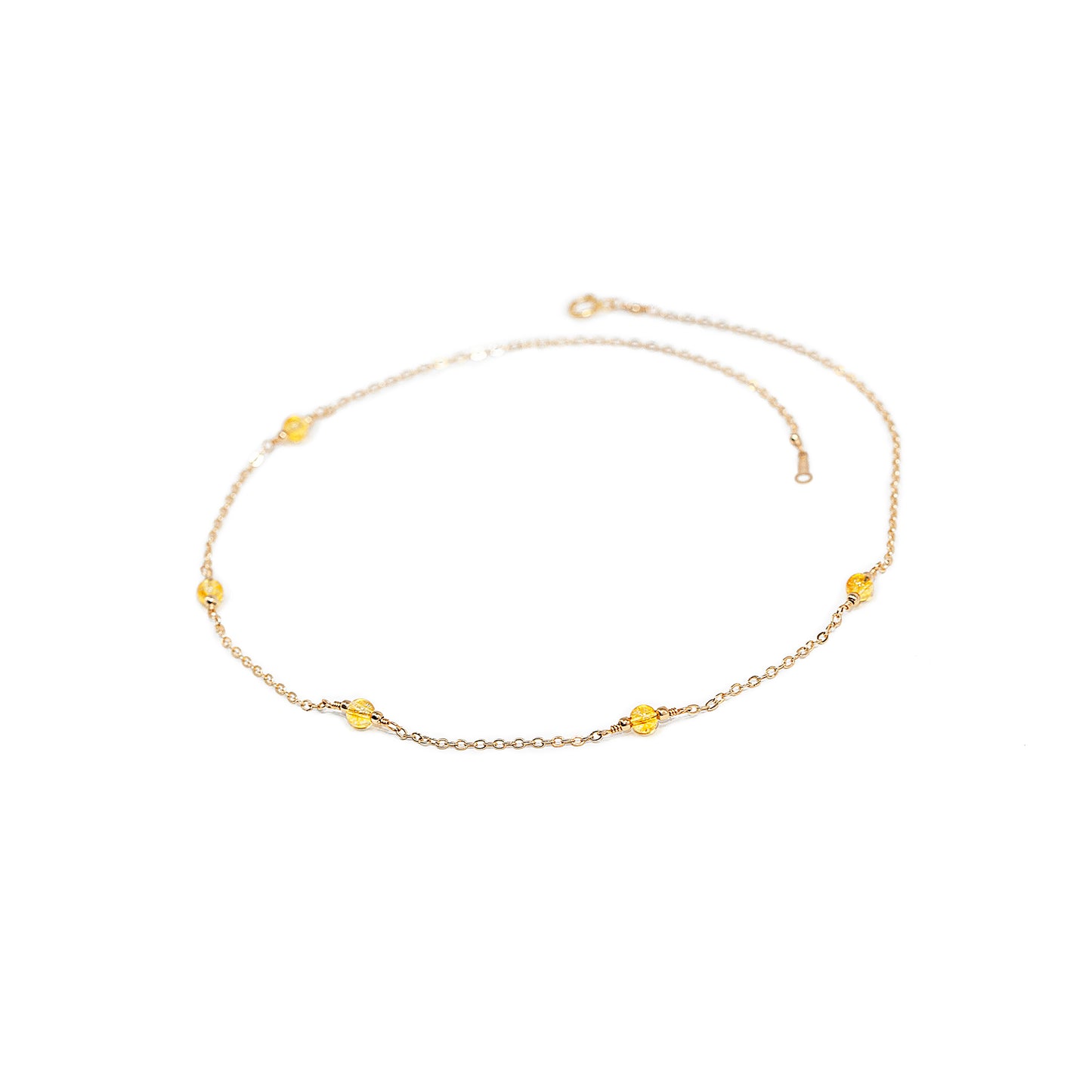 Citrine Station Necklace