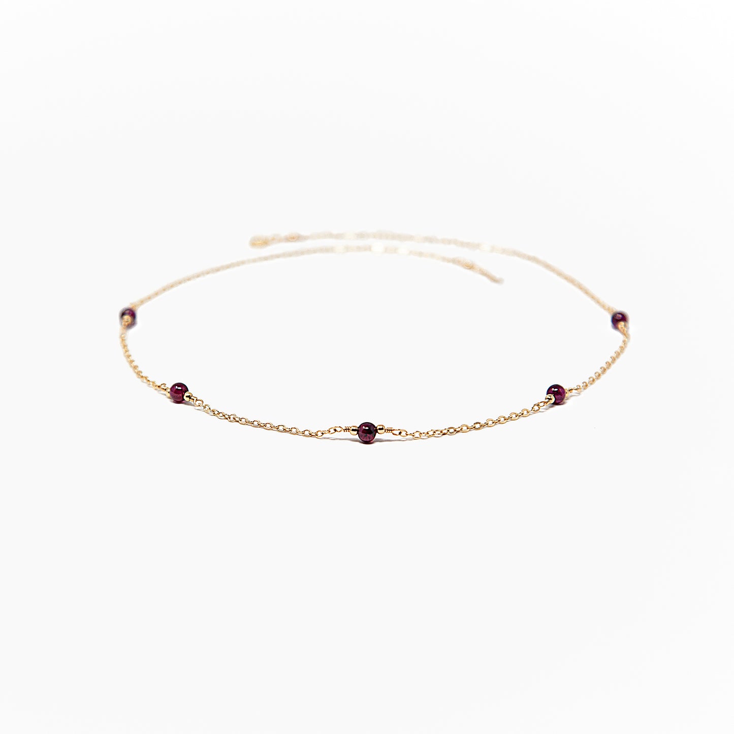 Garnet Station Necklace